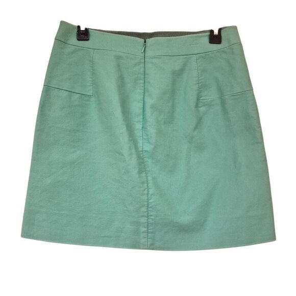 J. Crew Women's Mint Green Cotton/Spandex Lined Mini Skirt - Picture 5 of 11